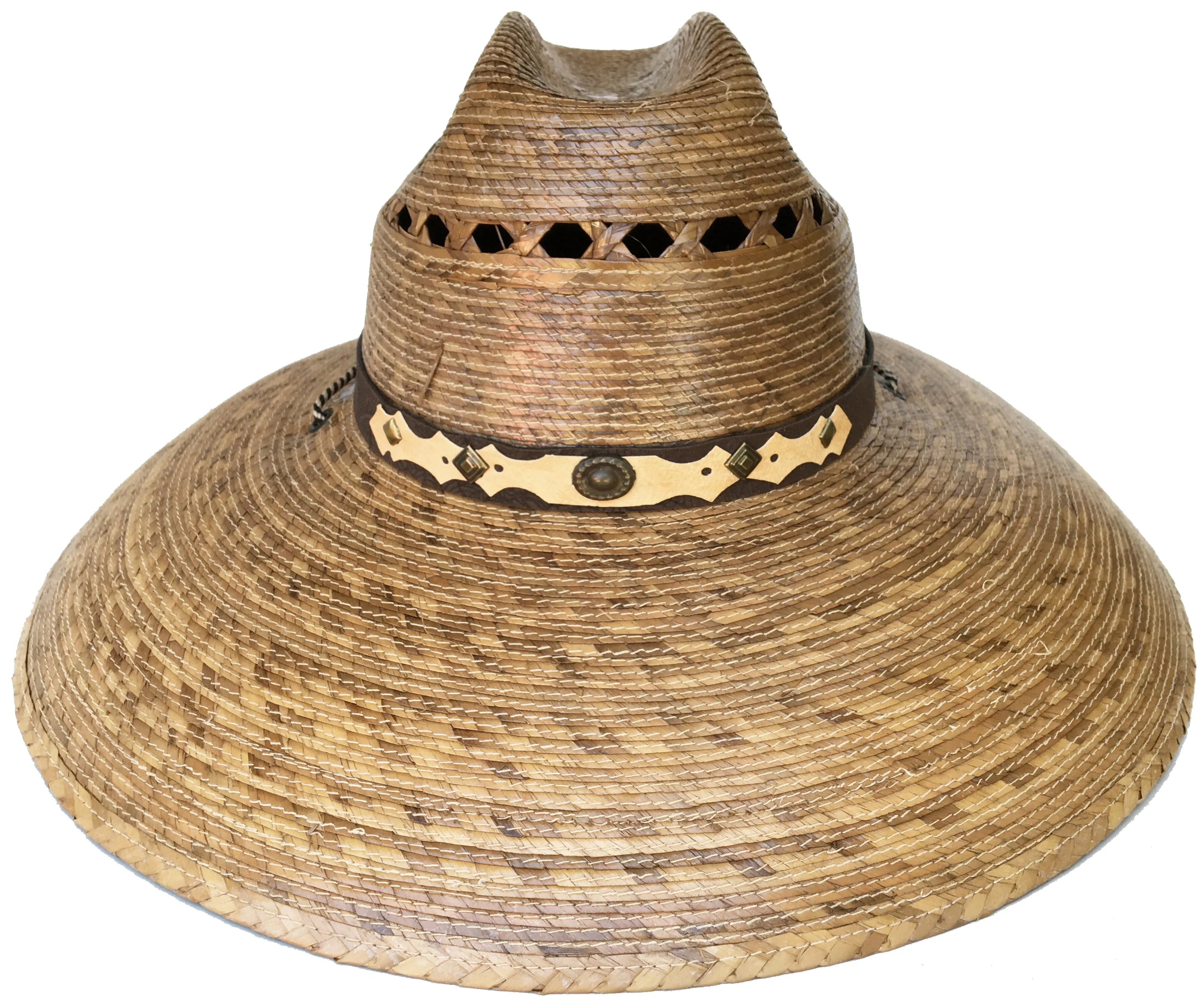 Mexican Palm 5" Wide Brim Lifeguard Hat Biggs Crown