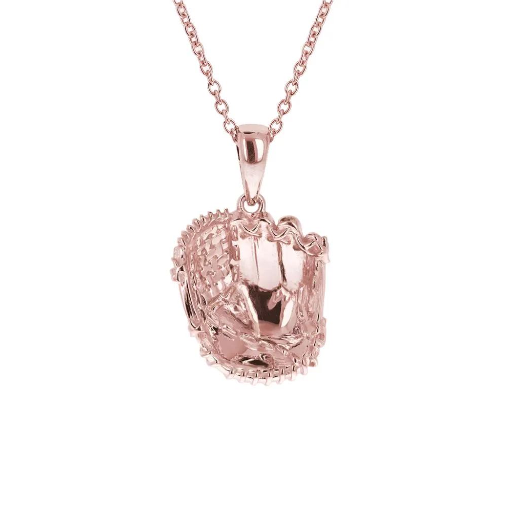 Mini Baseball Glove Necklace | Gold