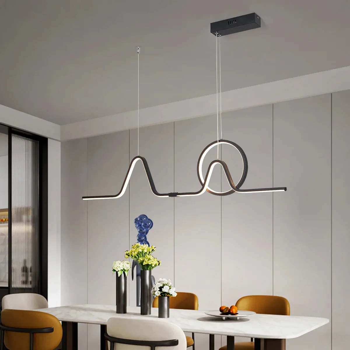 NEO Round Pulse Design Modern Led Kitchen Island Pendant Lights