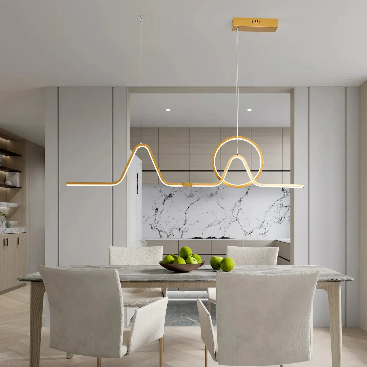 NEO Round Pulse Design Modern Led Kitchen Island Pendant Lights