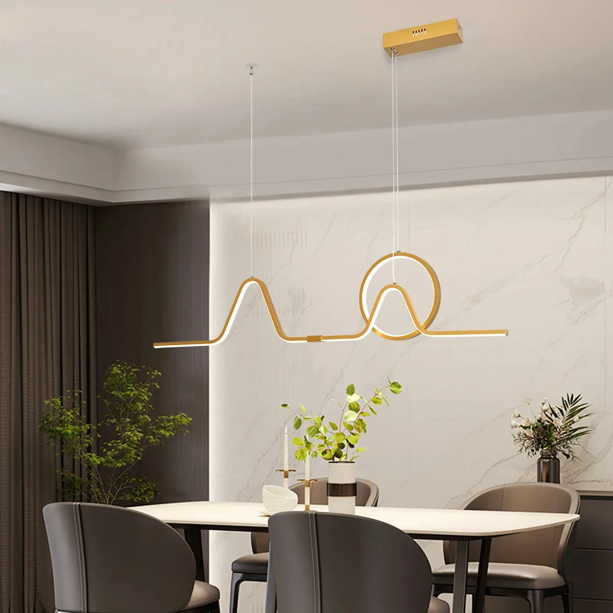 NEO Round Pulse Design Modern Led Kitchen Island Pendant Lights