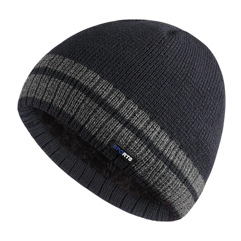 outdoor knitted hats cotton hats plus velvet men