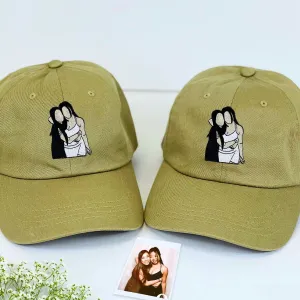 Personalized Best Friend Hat with Custom Embroidered Photo - Unique Soul Sisters Idea