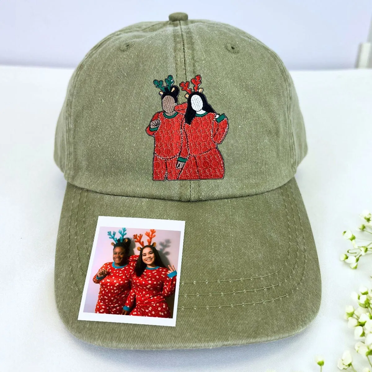 Personalized Best Friend Hat with Custom Embroidered Photo - Unique Soul Sisters Idea