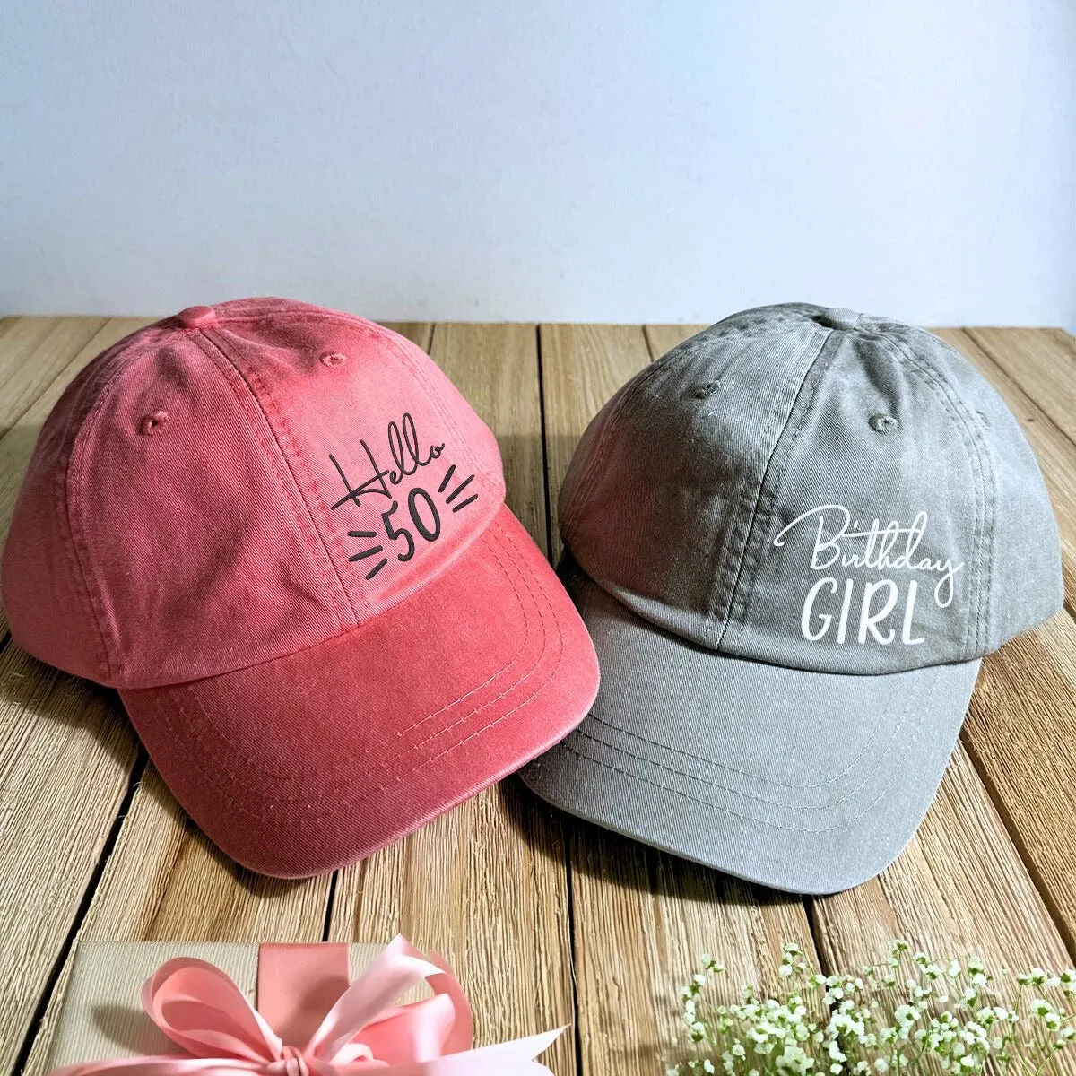 Personalized Birthday Squad Hat with Embroidered - Unique Beach Birthday Party Gift Idea