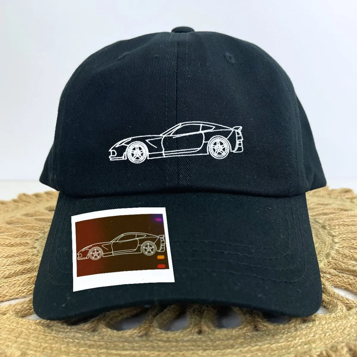 Personalized Car Hat with Custom Embroidered Photo - Unique Car Guy Gift Idea