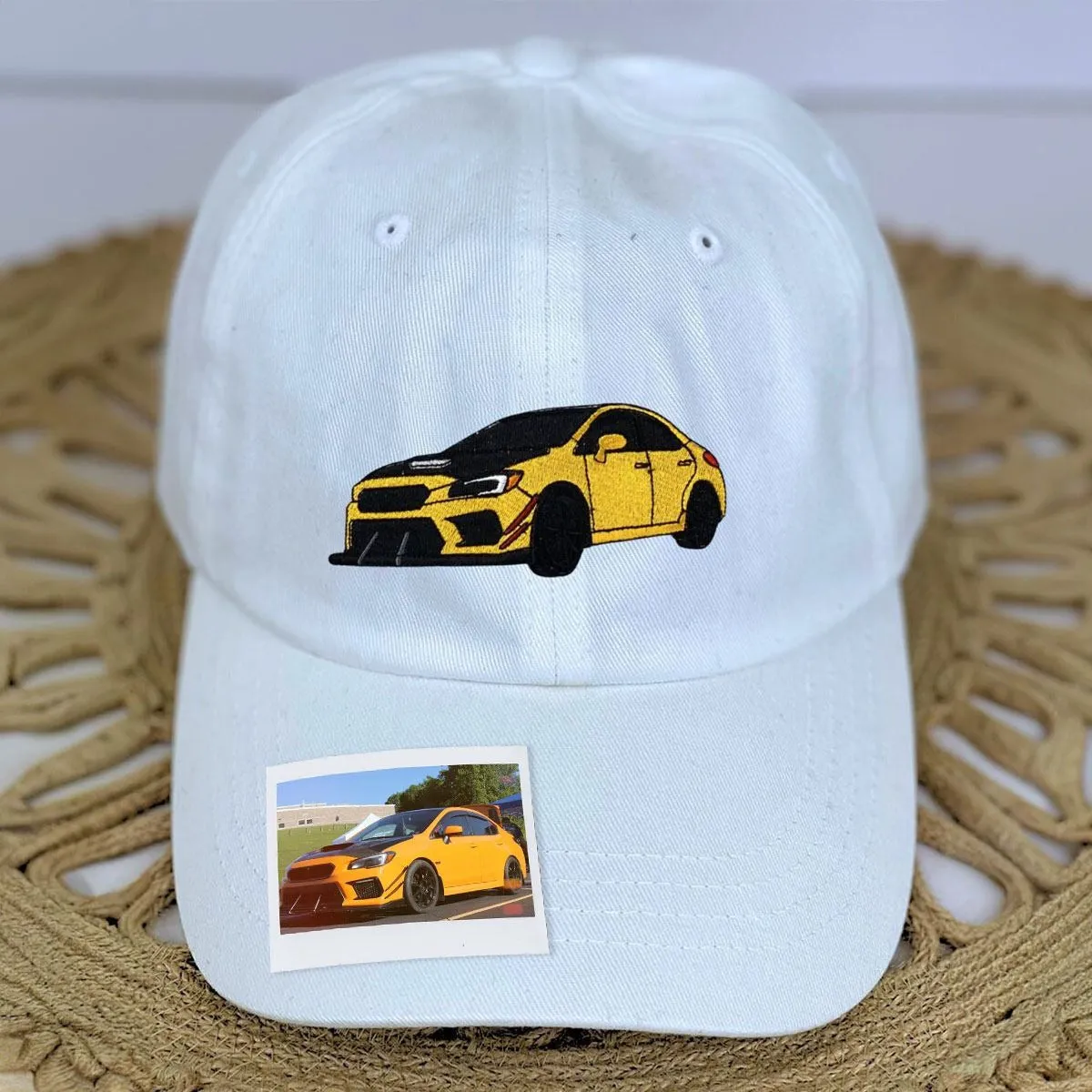 Personalized Car Hat with Custom Embroidered Photo - Unique Car Guy Gift Idea