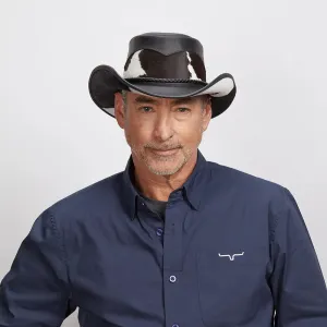 Pinto | Mens Leather Cowboy Hat with Calf Accents