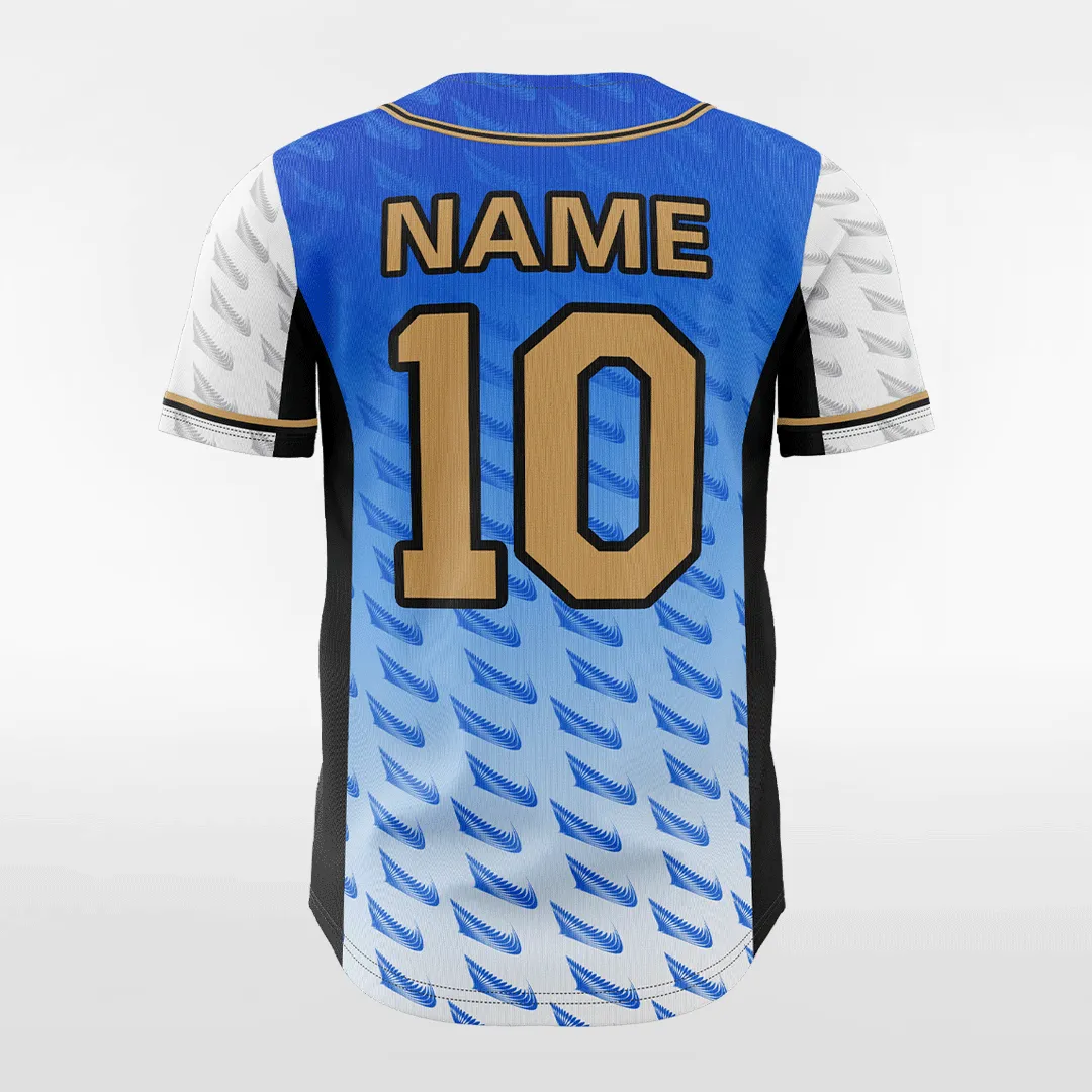 Plume - Customized Men's Sublimated Button Down Baseball Jersey