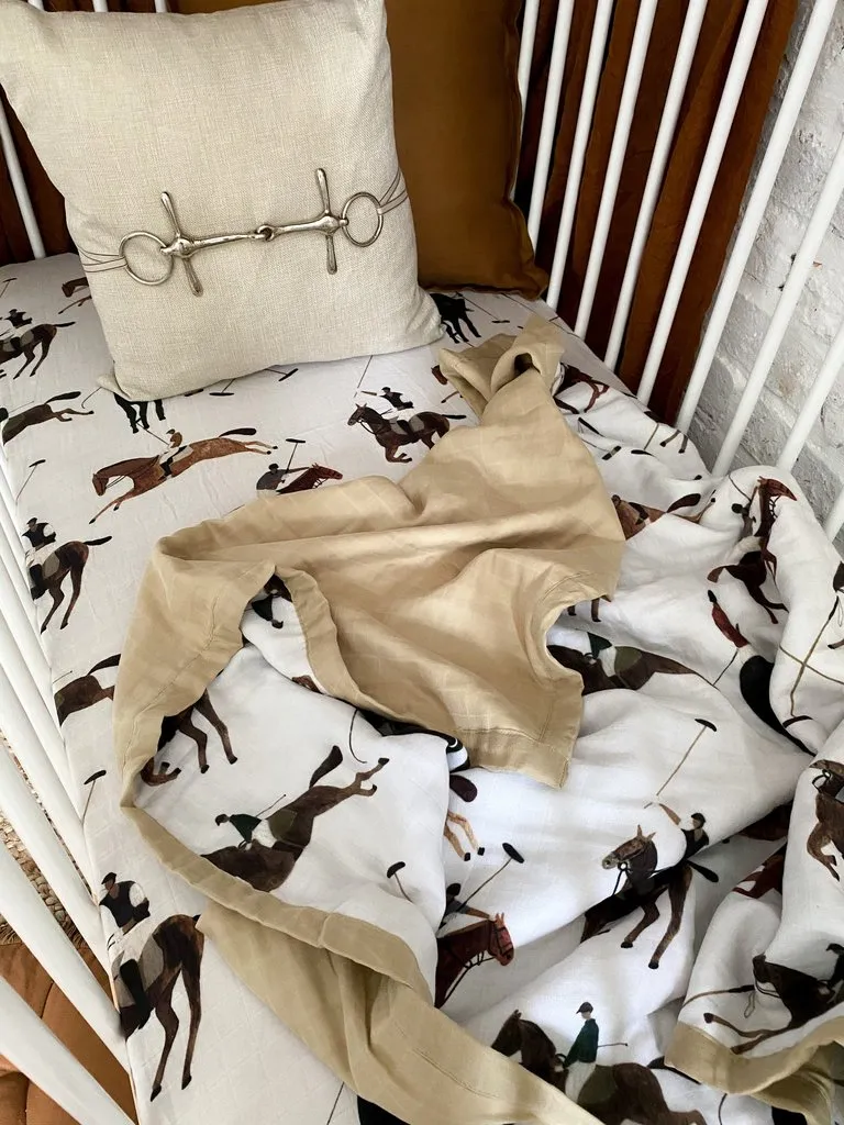 Pop Ya Tot - Reversible Cot Quilt - Polo Club