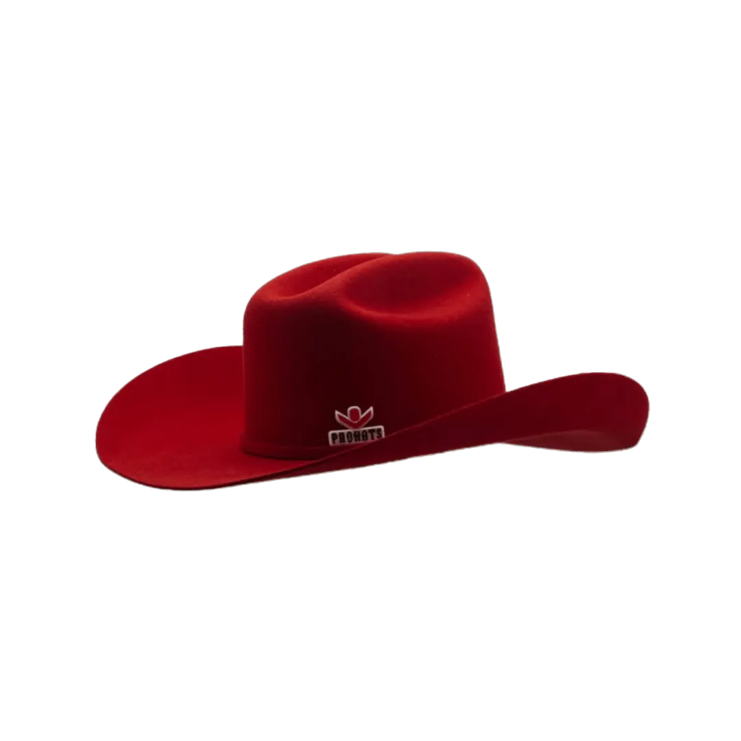 Pro Hats Women's Stamped Red Precreased Cowboy Hat