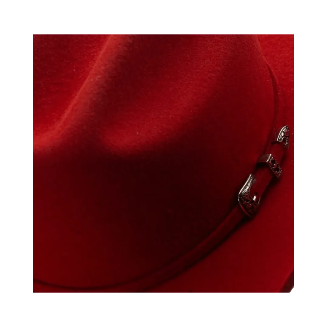 Pro Hats Women's Stamped Red Precreased Cowboy Hat