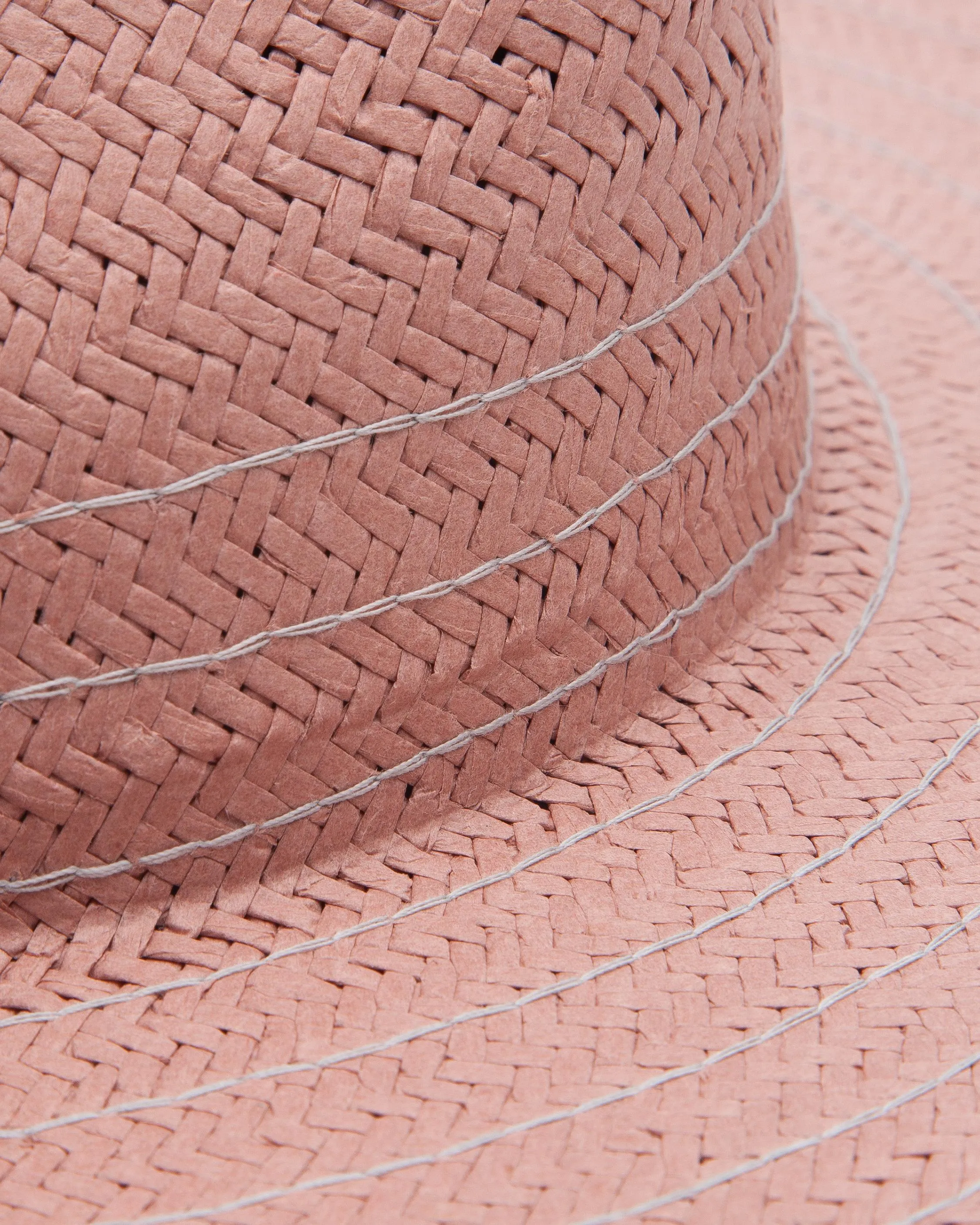 Rag & Bone - Packable Straw Fedora in Pink