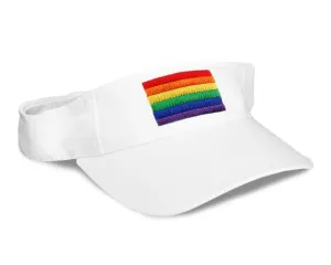 Rainbow Flag Visors in White