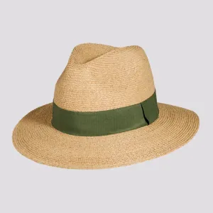 Ravello | Womens Crocheted Raffia Braid Safari Fedora Hat