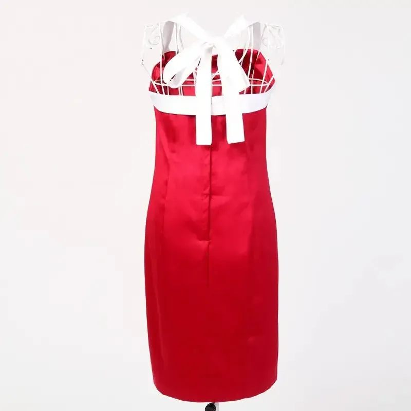 Red Nautical Pencil Dress