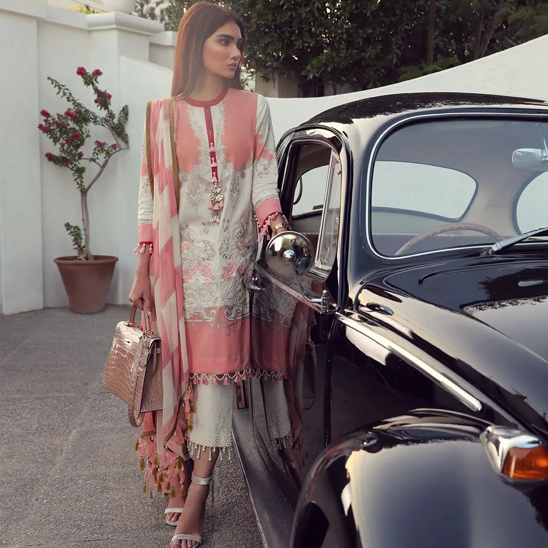 Sana Safinaz Muzlin Lawn Collection 2019 – 06B - Dusty Rouge