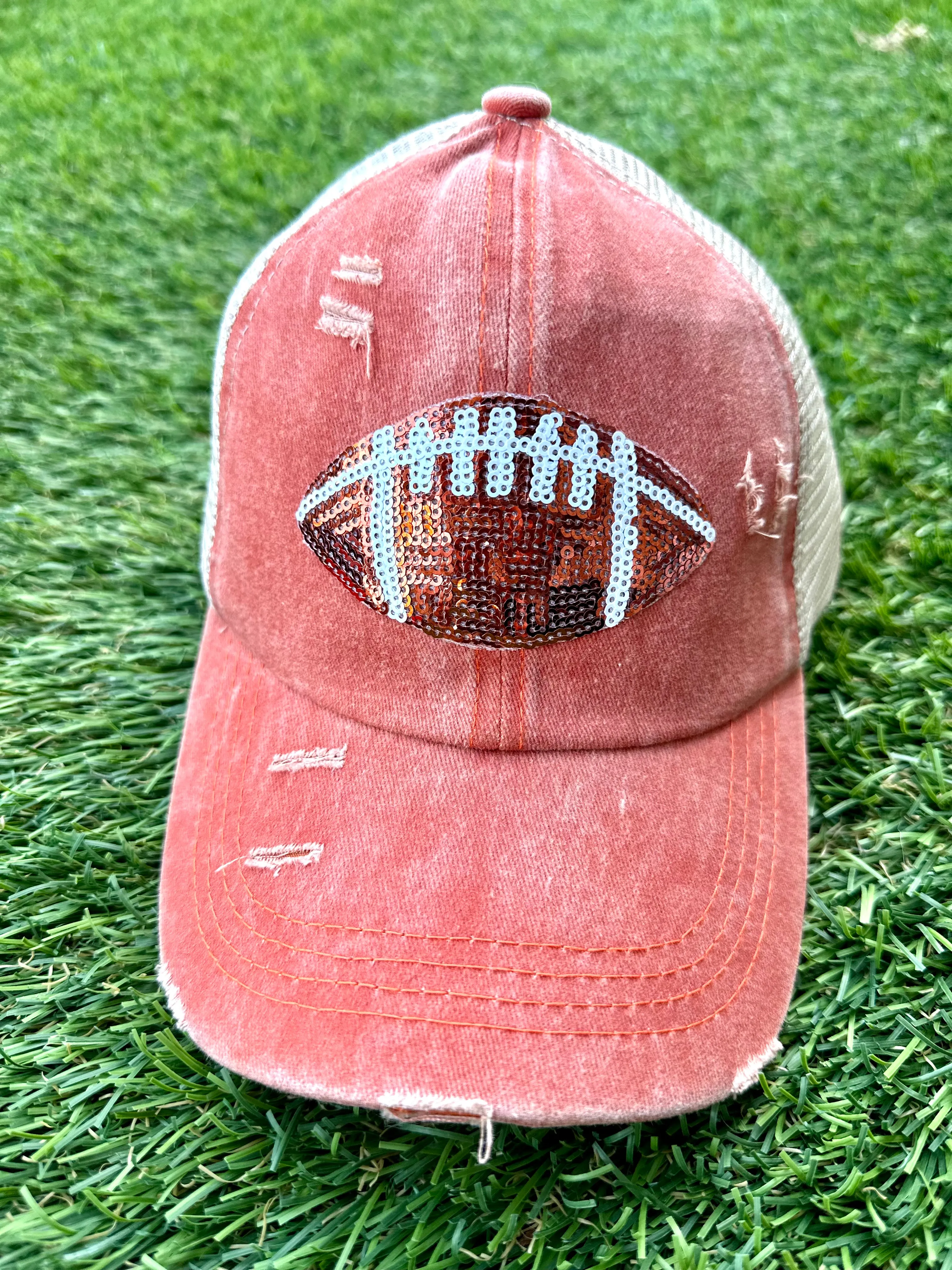 Sequin Football Caps (Various Styles)