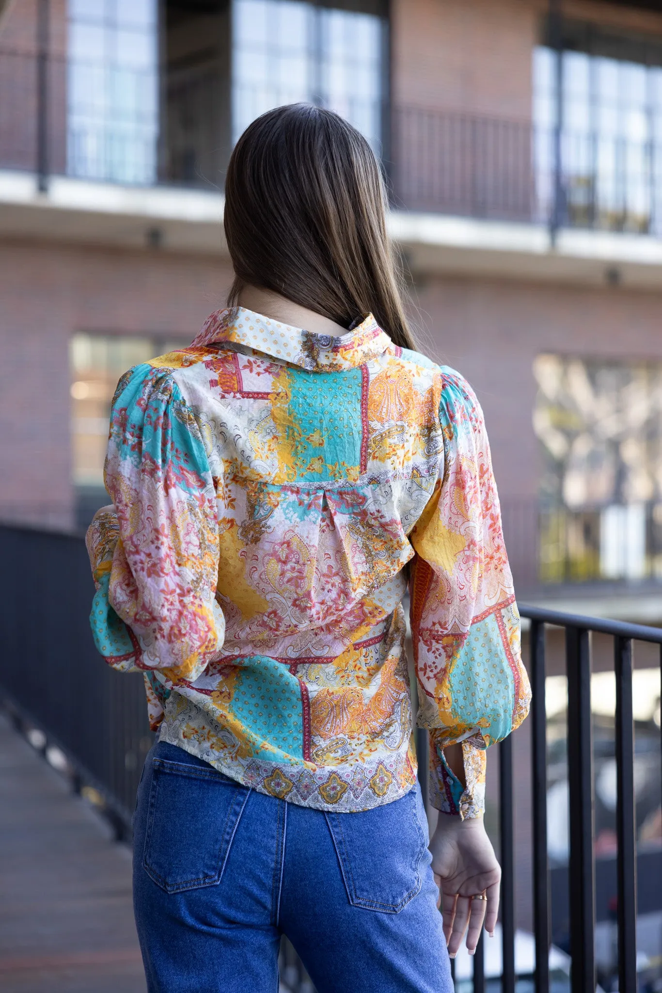 Sheer Printed Blouse