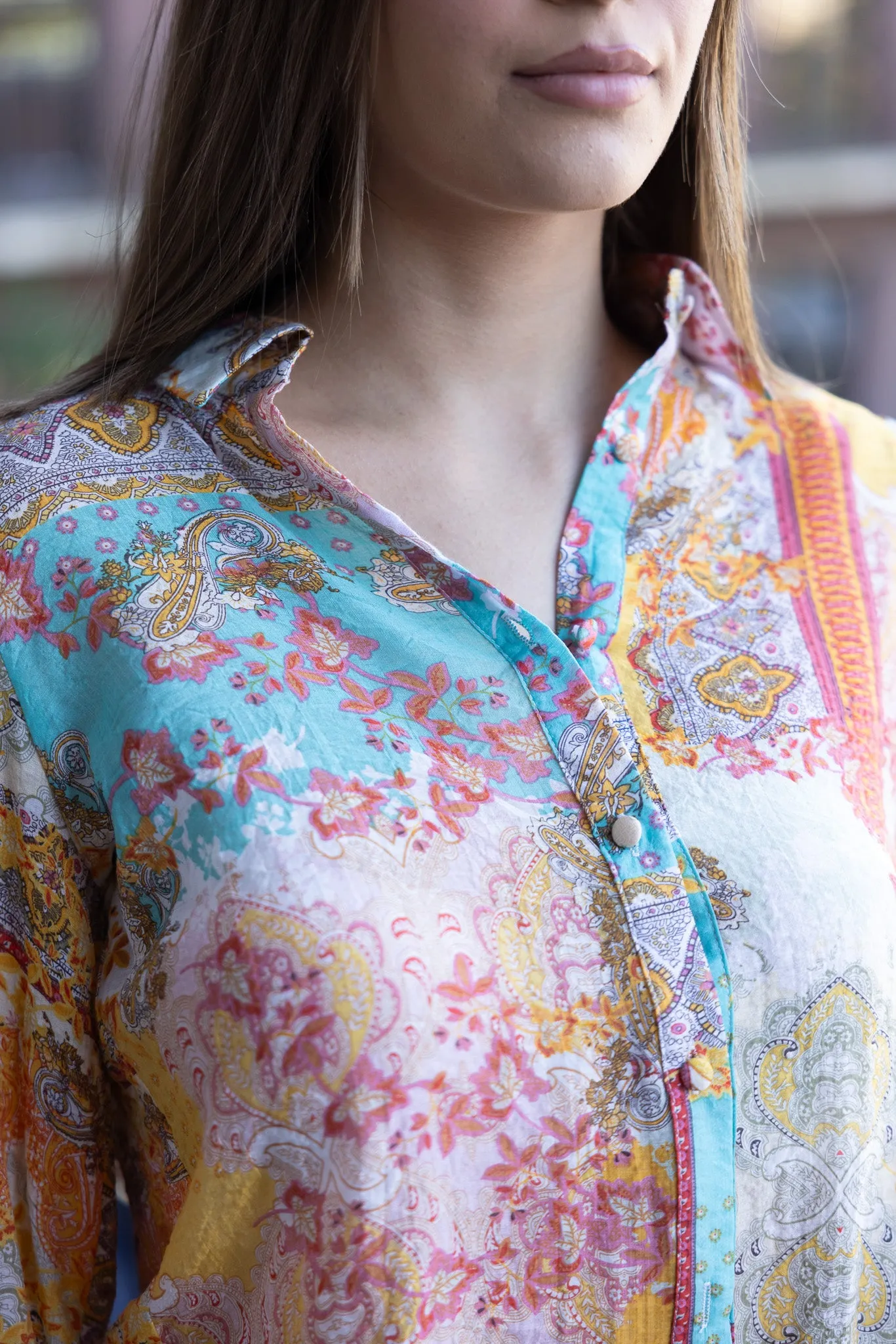 Sheer Printed Blouse