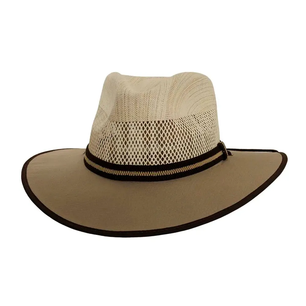 Sienna | Womens Wide Brim Vented Canvas Sun Hat