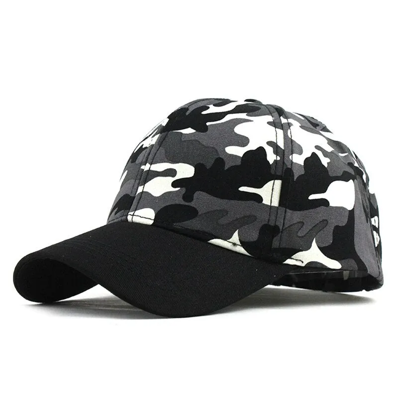 Snow Camouflage Tactical Trucker Snapback Baseball Cap