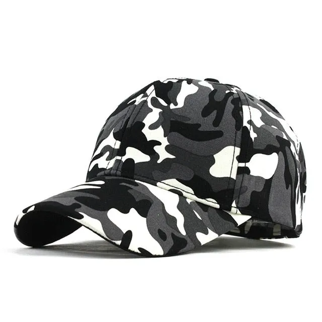 Snow Camouflage Tactical Trucker Snapback Baseball Cap