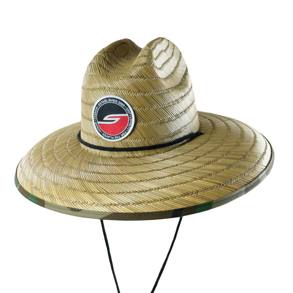 Social Paintball Straw Hat - Woodland Camo