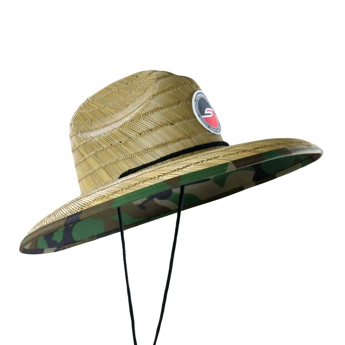 Social Paintball Straw Hat - Woodland Camo