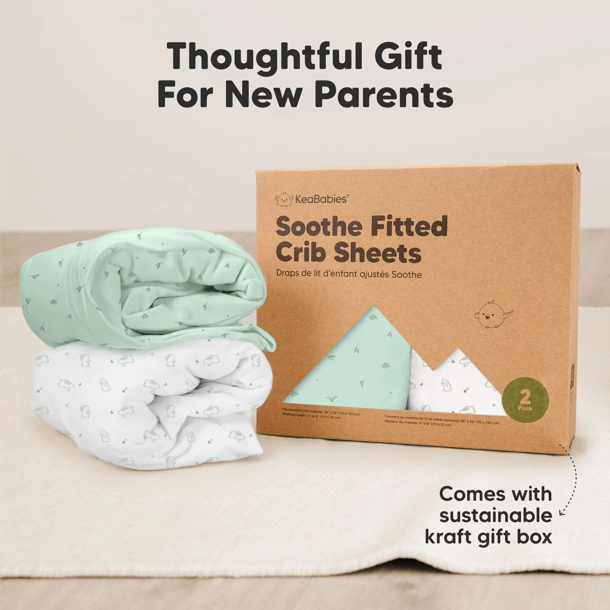 Soothe Fitted Crib Sheet (Beach Day)