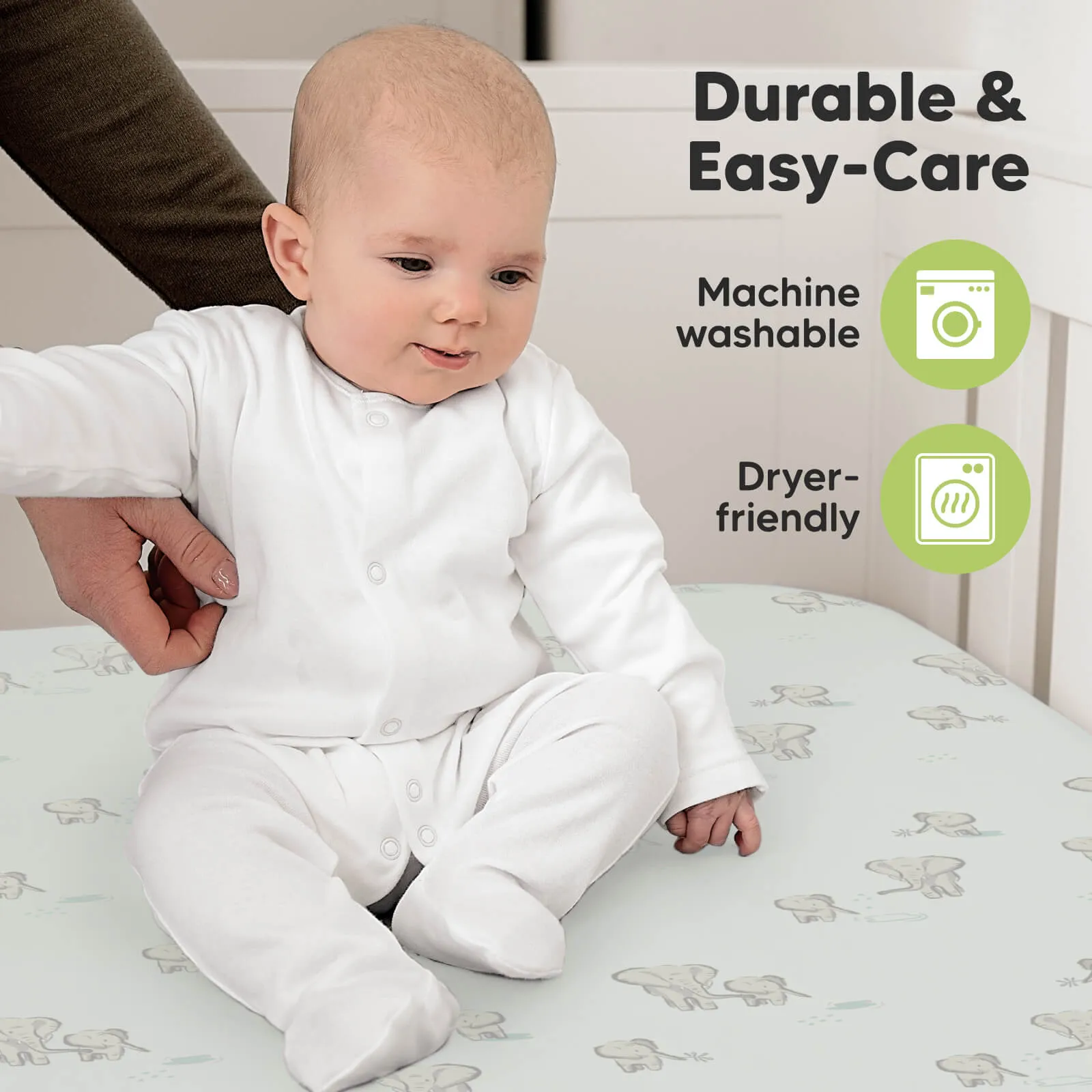 Soothe Fitted Crib Sheet (Elly)