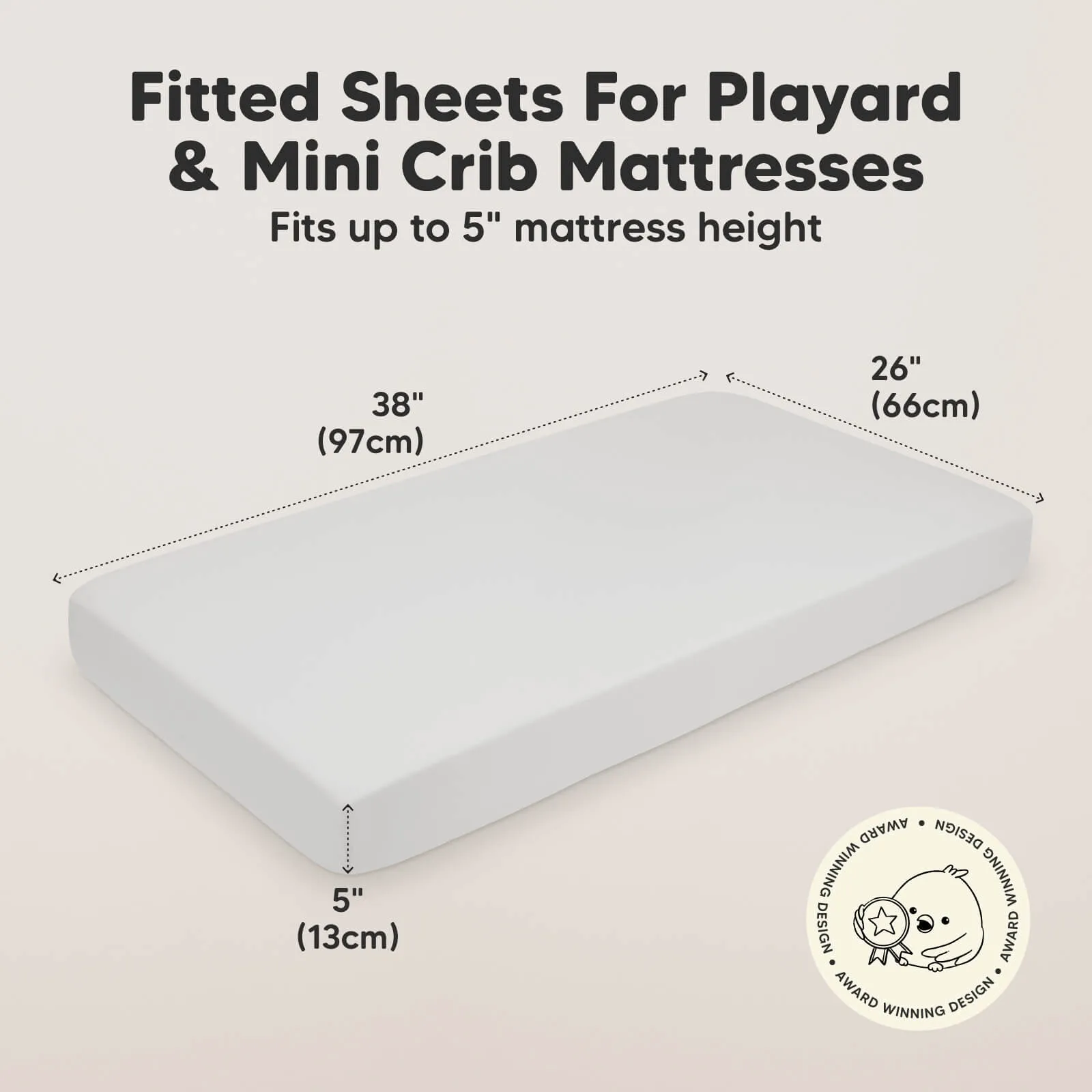 Soothe Fitted Mini Crib Sheet (French Gray)