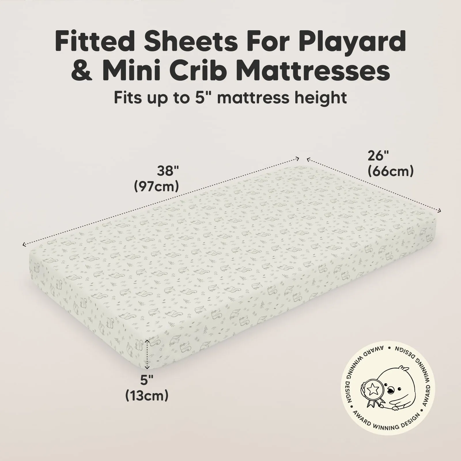 Soothe Fitted Mini Crib Sheet (Pine Grove)