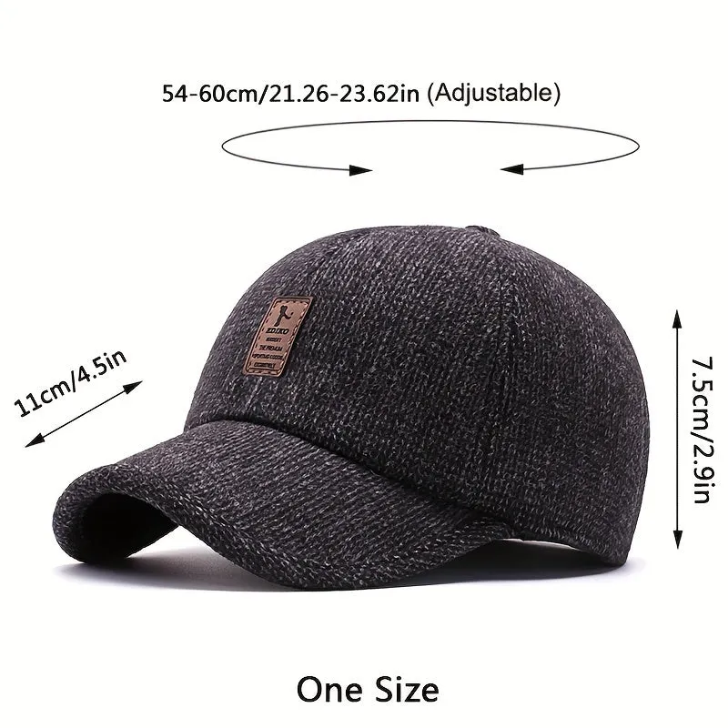 Sporty Winter Baseball Cap for Mens Fashion