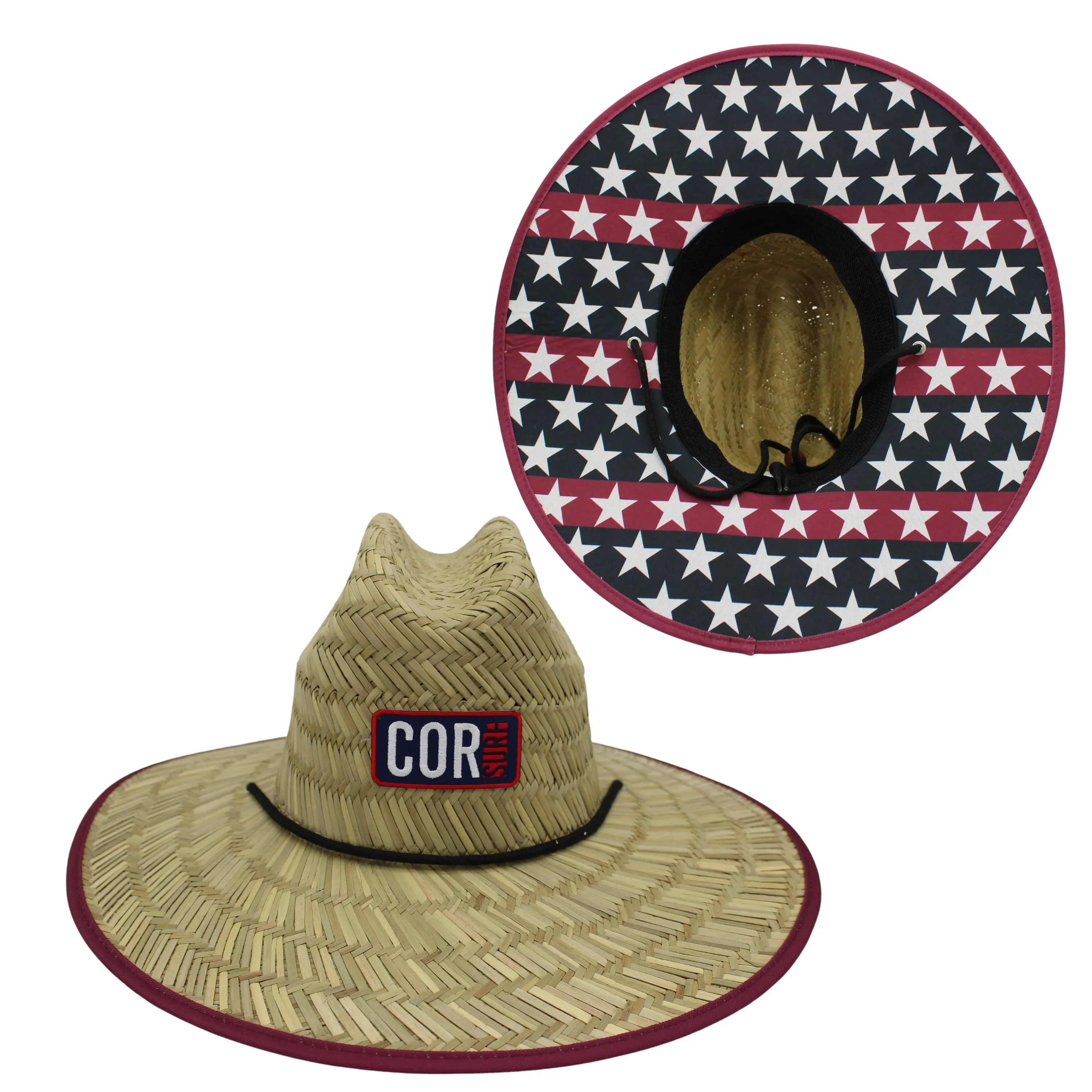 Straw Lifeguard Sun Hats for Adults