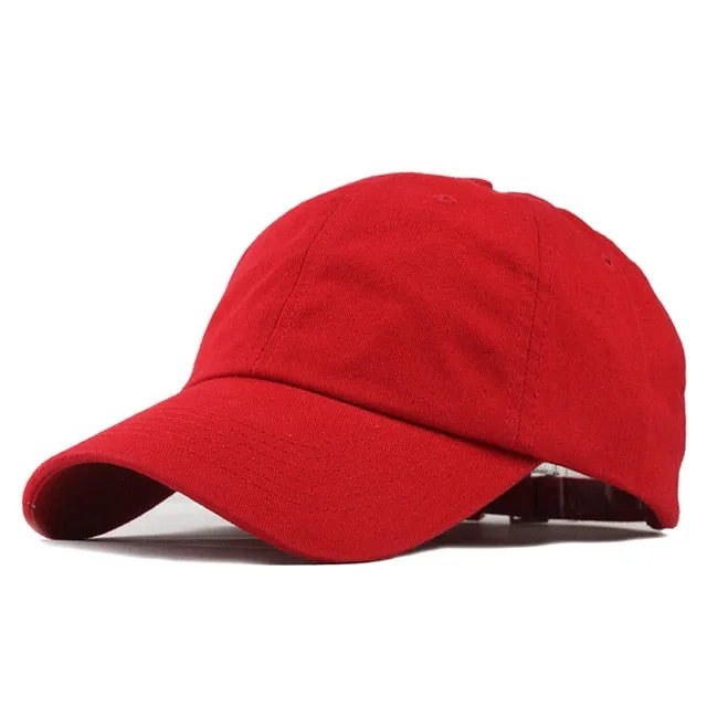 Summer Solid Color Cotton Snapback Baseball Cap