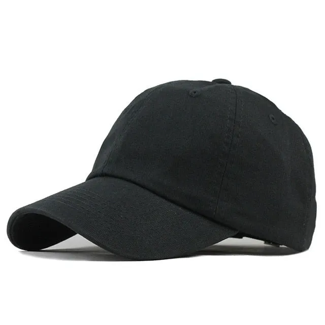 Summer Solid Color Cotton Snapback Baseball Cap