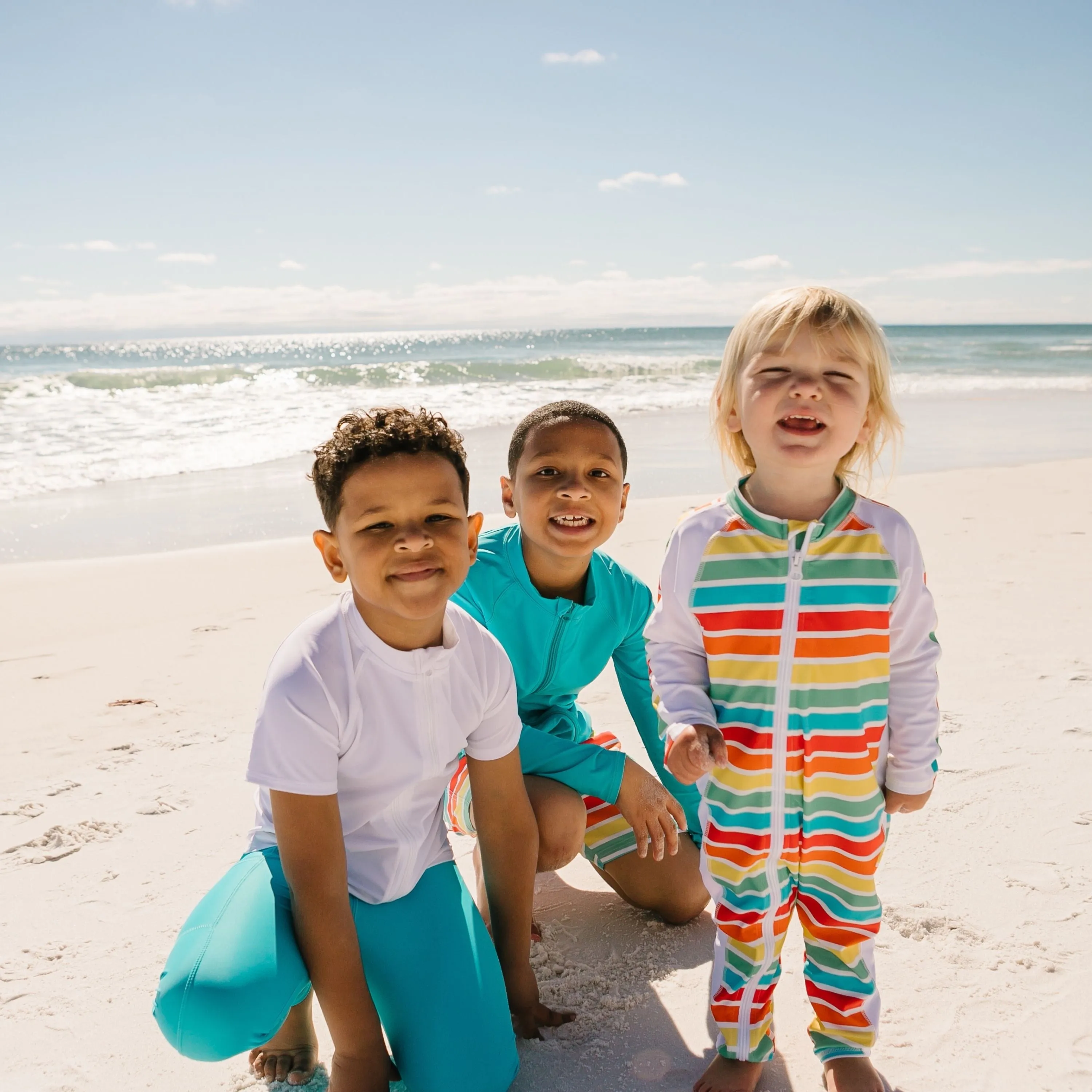 Sunsuit - Long Sleeve Romper Swimsuit | "Rainbow"