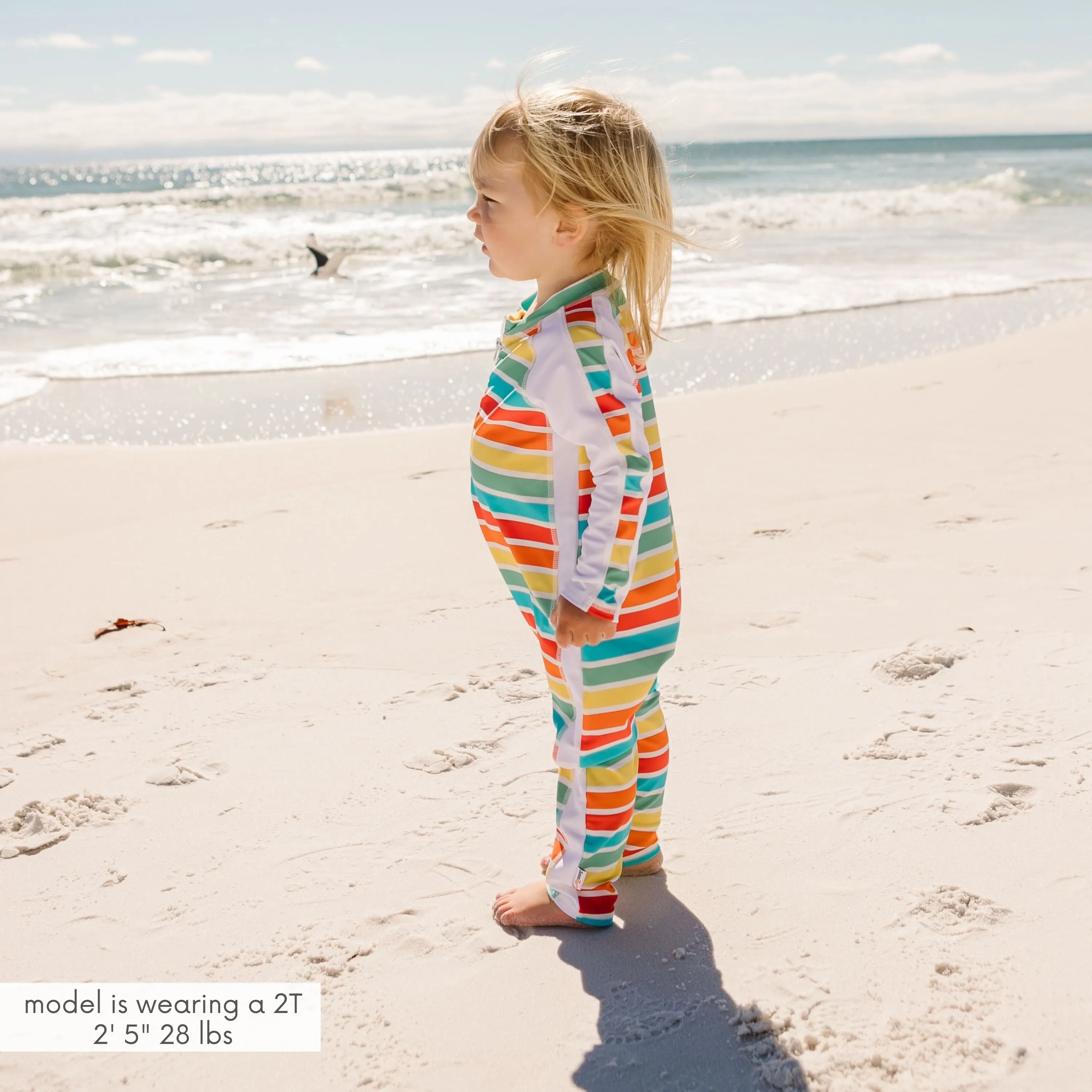 Sunsuit - Long Sleeve Romper Swimsuit | "Rainbow"