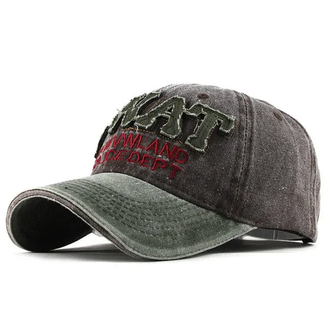 SWAT Department Patched Embroidered Snapback Baseball Cap