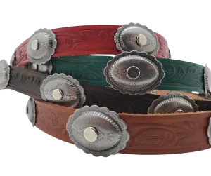 Taos 3/4" Concho Leather Hatband