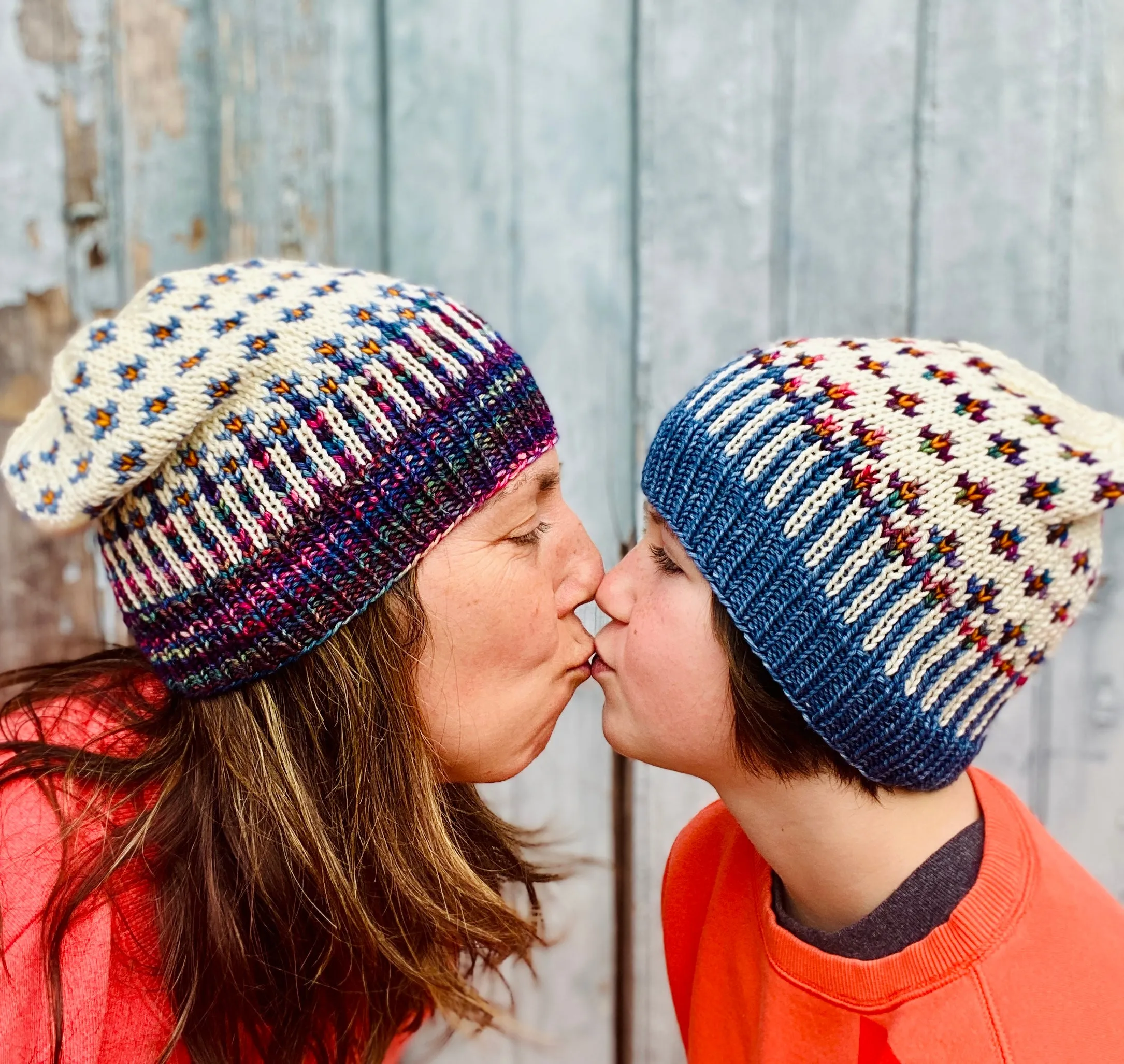 The Happiest of Hats Knitting PATTERN color work flowers baby to adult sizes