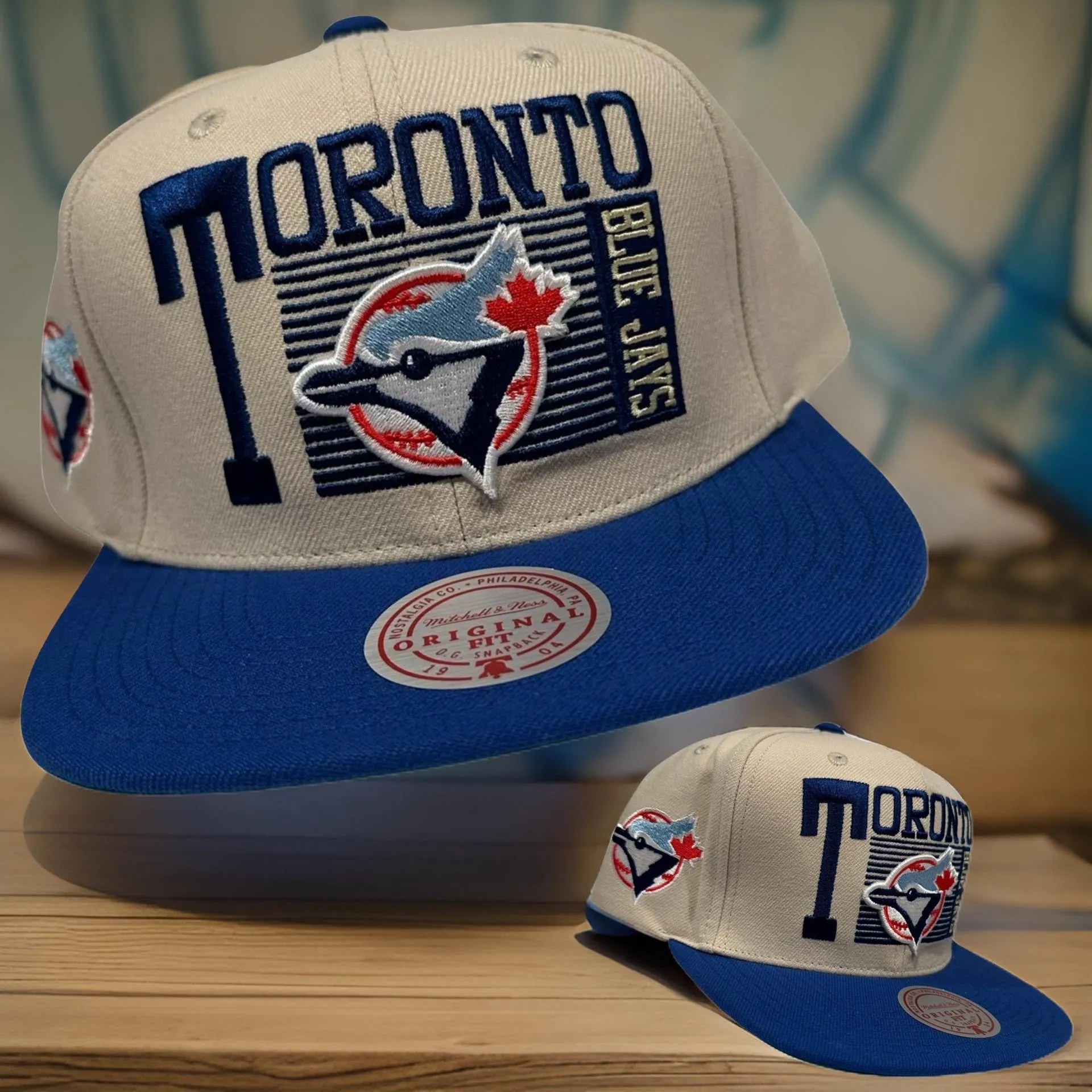 *Toronto Blue Jays* snapback hats by Mitchell & Ness