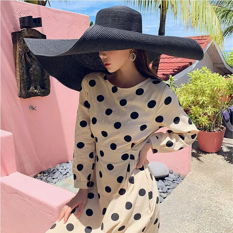 Trendy Oversized  Wide Brim Sun Hat