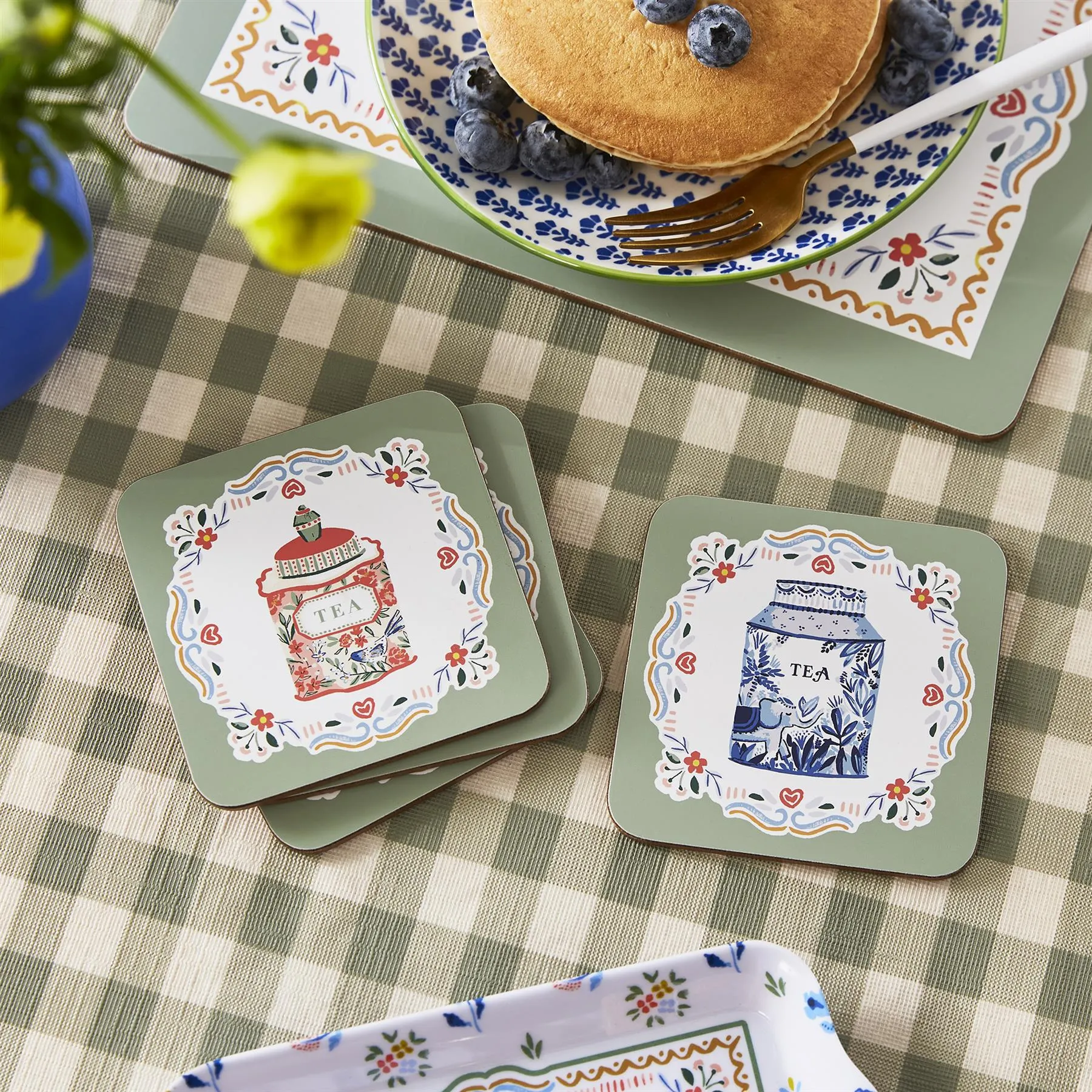 Ulster Weavers Tea Tins Coasters - 4 Pack One Size in Multi