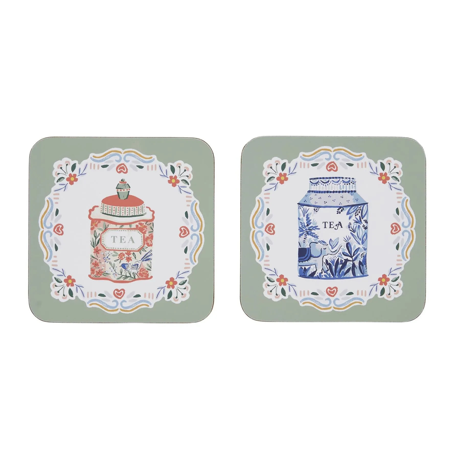 Ulster Weavers Tea Tins Coasters - 4 Pack One Size in Multi