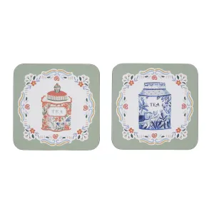 Ulster Weavers Tea Tins Coasters - 4 Pack One Size in Multi