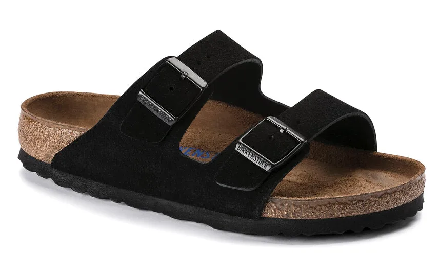 UNISEX BIRKENSTOCK ARIZONA SOFT FOOTBED | BLACK SUEDE