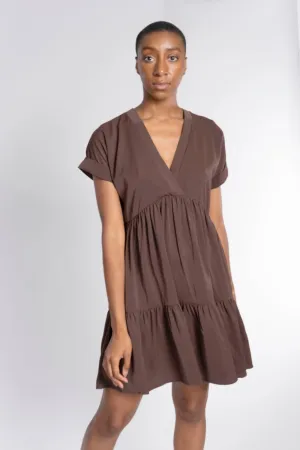 V NECK TIER DRESS