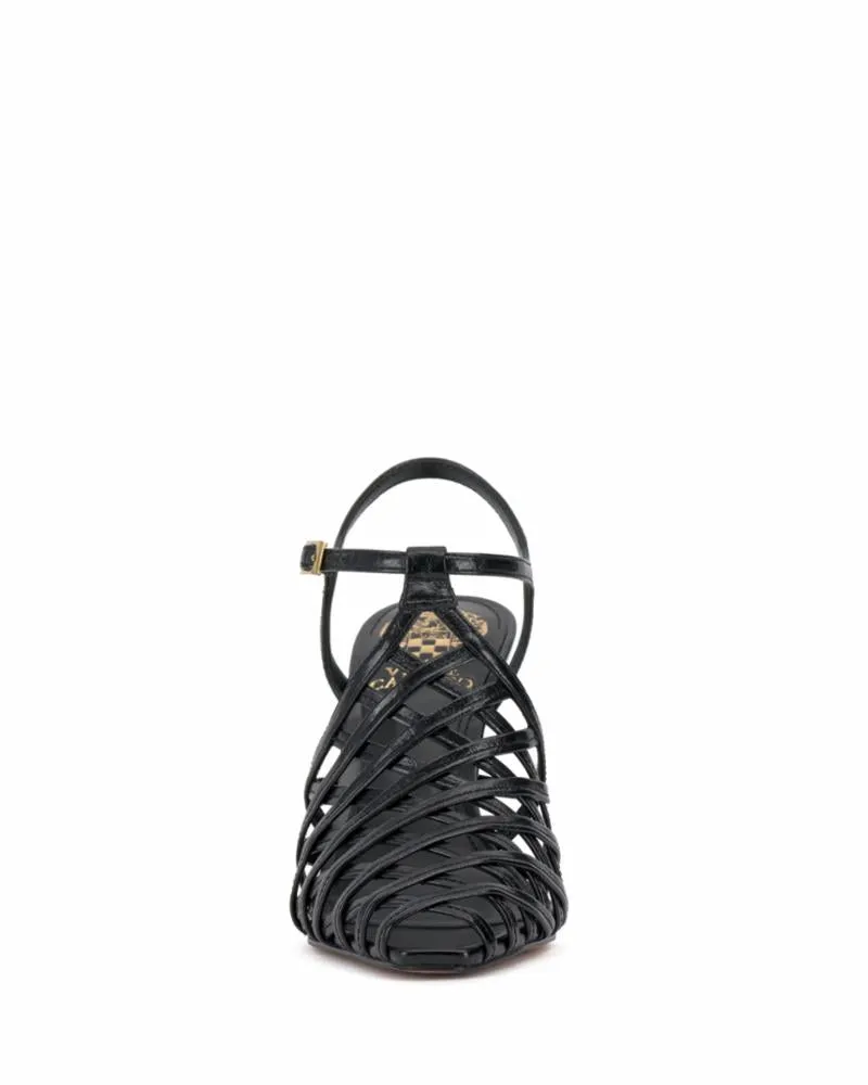 Vince Camuto SCARLA BLACK/WATERCOLOR CRINKLE PU